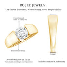 IGI Graded 2 Carat Lab Grown Diamond Engagement Ring for Men Lab - ( E-VS1 ) - Rosec Jewels