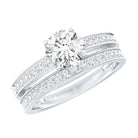 1 Carat Lab Grown Diamond Wedding Ring Set with IGI Certificate Lab - ( E-VS1 ) - Rosec Jewels