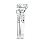 Rosec Jewels-IGI Authenticated Lab Grown 3 Carat Diamond Engagement Ring with Wedding Band