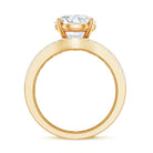 Rosec Jewels-IGI Authenticated Lab Grown 3 Carat Diamond Engagement Ring with Wedding Band