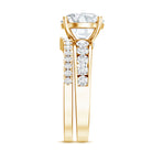 Rosec Jewels-IGI Authenticated Lab Grown 3 Carat Diamond Engagement Ring with Wedding Band