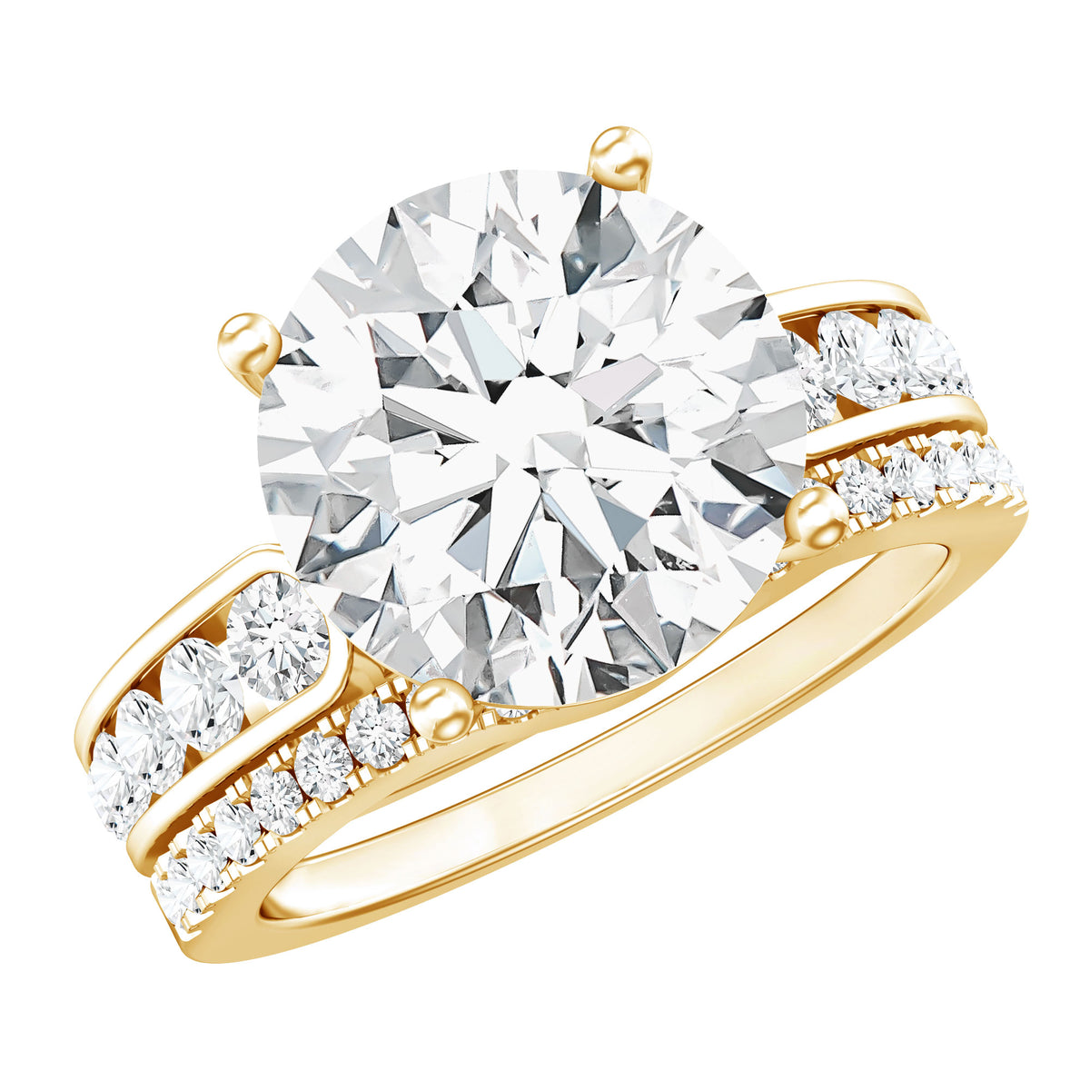 5 Carat IGI Certified Lab Grown Diamond Engagement Ring with Wedding Band Lab - ( E-VS1 ) - Rosec Jewels