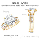 5 Carat IGI Certified Lab Grown Diamond Engagement Ring with Wedding Band Lab - ( E-VS1 ) - Rosec Jewels