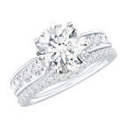 2 Carat Lab Grown Diamond Wedding Engagement Ring Set IGI Certified Lab - ( E-VS1 ) - Rosec Jewels