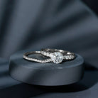 2 Carat Lab Grown Diamond Wedding Engagement Ring Set IGI Certified Lab - ( E-VS1 ) - Rosec Jewels
