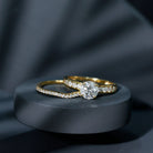 2 Carat Lab Grown Diamond Wedding Engagement Ring Set IGI Certified Lab - ( E-VS1 ) - Rosec Jewels