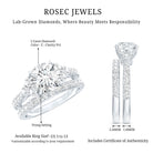 IGI Certified Lab Grown 2 Carat Diamond Engagement Ring and Wedding Band Set Lab - ( E-VS1 ) - Rosec Jewels