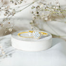 Lab Grown 2 Carat Diamond Halo Bridal Ring Set with IGI Certificate Lab - ( E-VS1 ) - Rosec Jewels