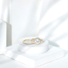 Lab Grown 2 Carat Diamond Halo Bridal Ring Set with IGI Certificate Lab - ( E-VS1 ) - Rosec Jewels