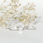 IGI Documented 2 Carat Lab Grown Diamond Trio Bridal Ring Set for Women Lab - ( E-VS1 ) - Rosec Jewels