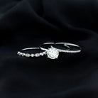 IGI Documented 2 Carat Lab Grown Diamond Trio Bridal Ring Set for Women Lab - ( E-VS1 ) - Rosec Jewels