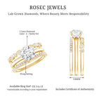 IGI Documented 2 Carat Lab Grown Diamond Trio Bridal Ring Set for Women Lab - ( E-VS1 ) - Rosec Jewels