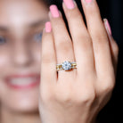 IGI Documented 2 Carat Lab Grown Diamond Trio Bridal Ring Set for Women Lab - ( E-VS1 ) - Rosec Jewels