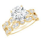 Vintage Inspired 2 Carat Lab Grown Diamond Bridal Ring Set with IGI Certificate Lab - ( E-VS1 ) - Rosec Jewels