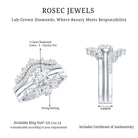 IGI Authenticated 1 Carat Lab Diamond Antique Wedding Ring Set of 3 Lab - ( E-VS1 ) - Rosec Jewels