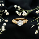 2 Carat Lab Grown Diamond Nature Inspired Engagement Ring with IGI Certificate Lab - ( E-VS1 ) - Rosec Jewels