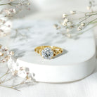 Solitaire 2 Carat Lab Grown Diamond Celtic Engagement Ring with IGI Certificate Lab - ( E-VS1 ) - Rosec Jewels