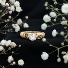 IGI Certified 1 Carat Lab Created Diamond Vintage Looking Engagement Ring Lab - ( E-VS1 ) - Rosec Jewels
