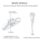 IGI Graded 1 Carat Lab Grown Diamond Solitaire Engagement Ring Lab - ( E-VS1 ) - Rosec Jewels