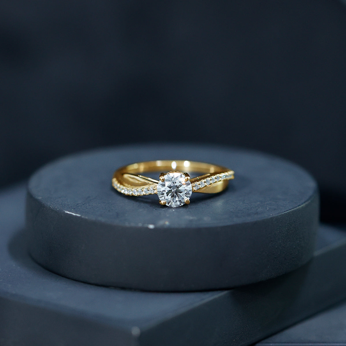 IGI Graded 1 Carat Lab Grown Diamond Solitaire Engagement Ring Lab - ( E-VS1 ) - Rosec Jewels