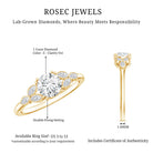 1 Carat Lab Grown Diamond Engagement Ring with IGI Certification Lab - ( E-VS1 ) - Rosec Jewels