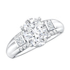 IGI Graded 2 Carat Lab Grown Oval Diamond Statement Ring Lab - ( E-VS1 ) - Rosec Jewels