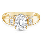 IGI Graded 2 Carat Lab Grown Oval Diamond Statement Ring Lab - ( E-VS1 ) - Rosec Jewels