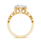 4 Carat Solitaire Lab Grown Diamond Celtic Knot Engagement Ring with IGI Certificate Lab - ( E-VS1 ) - Rosec Jewels