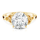 4 Carat Solitaire Lab Grown Diamond Celtic Knot Engagement Ring with IGI Certificate Lab - ( E-VS1 ) - Rosec Jewels