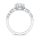 2 Carat Round Lab Grown Diamond Double Band Engagement Ring IGI Certified Lab - ( E-VS1 ) - Rosec Jewels