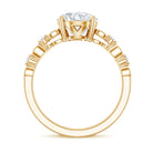2 Carat Round Lab Grown Diamond Double Band Engagement Ring IGI Certified Lab - ( E-VS1 ) - Rosec Jewels
