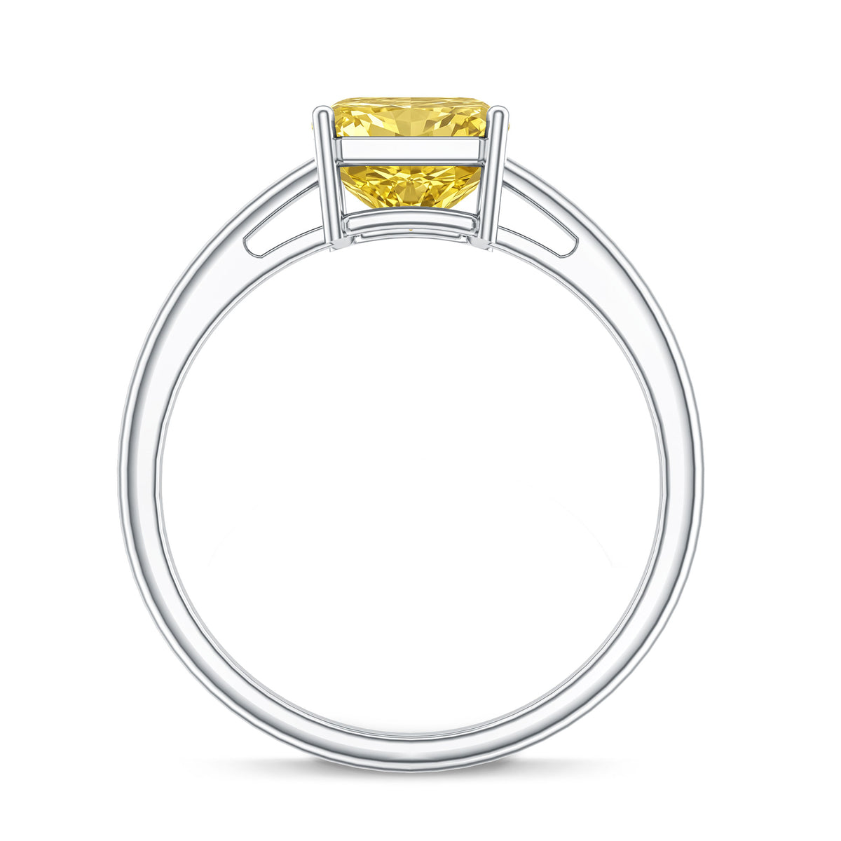 Rosec Jewels-IGI Certified 3 Carat Lab Grown Yellow Diamond Radiant Cut Engagement Ring