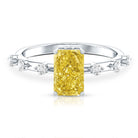 Rosec Jewels-2 Carat IGI Graded Lab Grown Yellow Radiant Cut Diamond Engagement Ring