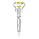 Rosec Jewels-IGI Certified 3 Carat Lab Grown Yellow Diamond Vintage Engagement Ring for Her