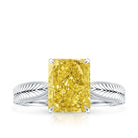 Rosec Jewels-IGI Certified 3 Carat Lab Grown Yellow Diamond Vintage Engagement Ring for Her
