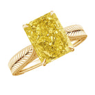 Rosec Jewels-IGI Certified 3 Carat Lab Grown Yellow Diamond Vintage Engagement Ring for Her