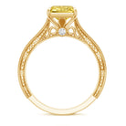 Rosec Jewels-IGI Certified 3 Carat Lab Grown Yellow Diamond Vintage Engagement Ring for Her