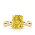 Rosec Jewels-IGI Certified 3 Carat Lab Grown Yellow Diamond Vintage Engagement Ring for Her