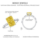 Rosec Jewels-Radiant Cut Lab Grown Yellow Diamond 4 Carat Engagement Ring IGI Certified