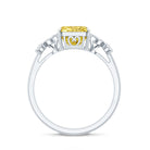 Rosec Jewels-Radiant Cut 2 Carat Lab Grown Yellow Diamond Engagement Ring with IGI Certificate