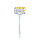 Rosec Jewels-Radiant Cut 2 Carat Lab Grown Yellow Diamond Engagement Ring with IGI Certificate