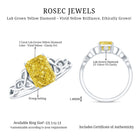 Rosec Jewels-IGI Verified Celtic Engagement Ring with 2 Carat Radiant Cut Lab Yellow Diamond