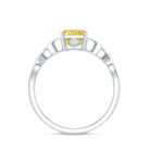 Rosec Jewels-IGI Verified Celtic Engagement Ring with 2 Carat Radiant Cut Lab Yellow Diamond