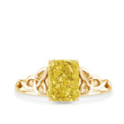 Rosec Jewels-IGI Verified Celtic Engagement Ring with 2 Carat Radiant Cut Lab Yellow Diamond