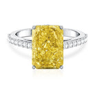 Rosec Jewels-IGI Certified 5 Carat Lab Yellow Diamond Radiant Cut Engagement Ring with Hidden Halo
