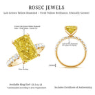 Rosec Jewels-4 Carat Radiant Cut Lab Grown Yellow Diamond Engagement Ring IGI Certified