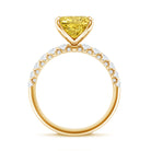Rosec Jewels-4 Carat Radiant Cut Lab Grown Yellow Diamond Engagement Ring IGI Certified