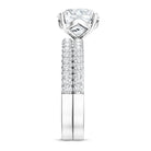 Rosec Jewels-IGI Verified Lab Grown Diamond 3 Carat Engagement Ring with Wedding Band