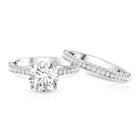Rosec Jewels-IGI Verified Lab Grown Diamond 3 Carat Engagement Ring with Wedding Band