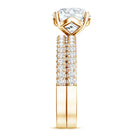 Rosec Jewels-IGI Verified Lab Grown Diamond 3 Carat Engagement Ring with Wedding Band